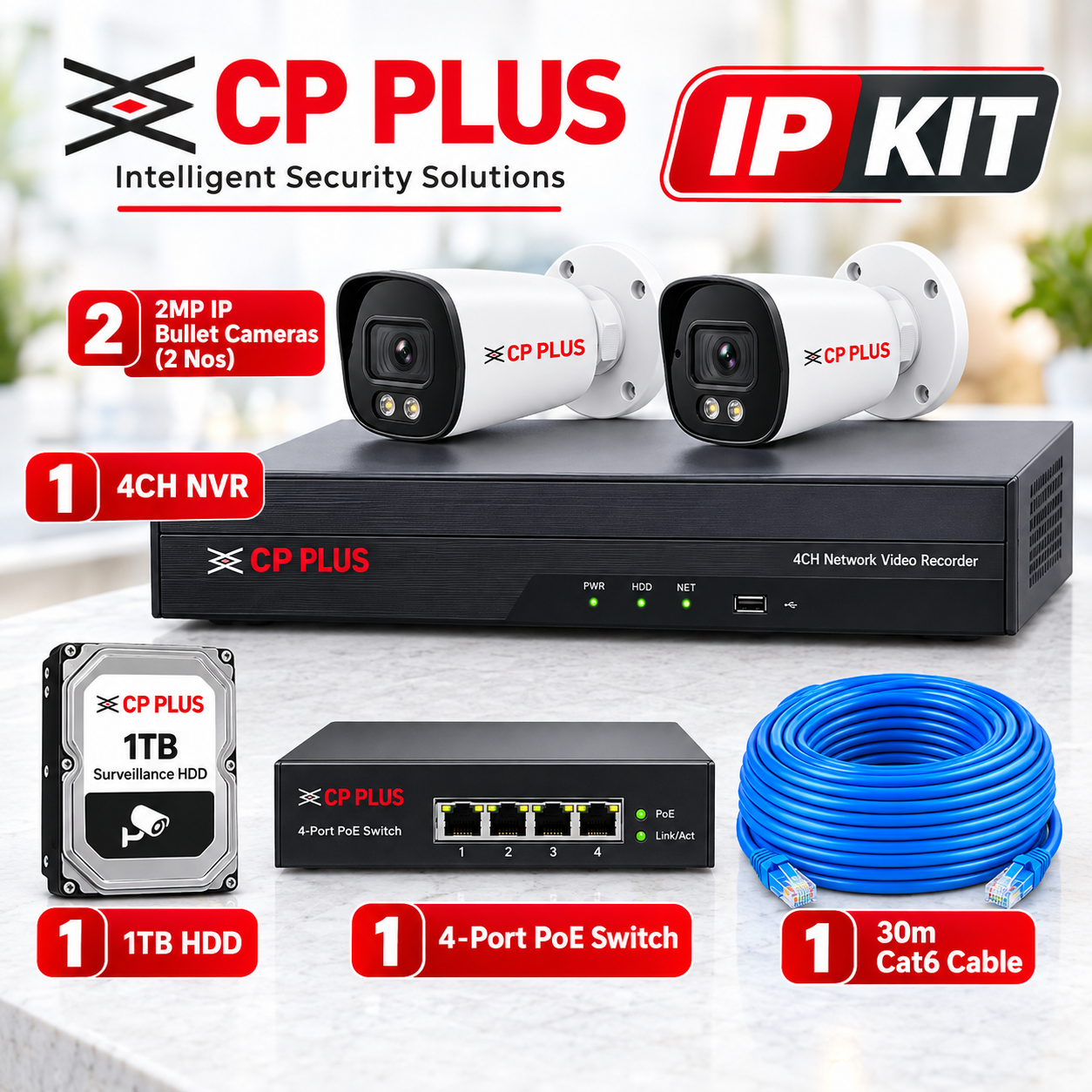 CP PLUS IP Kit – 2 Cam
